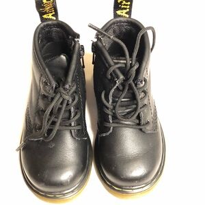 Dr Martens 1460 unisex infant black softy T leather lace up boots